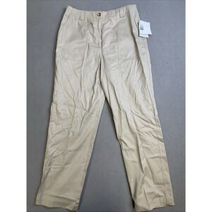 Liz Claiborne Pants Womens Petite 12 Tan Lizsport 100% Cotton New With Tags